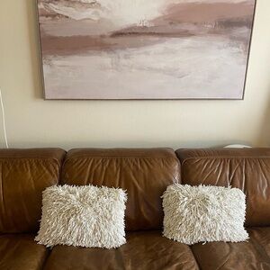 Crate & Barrel Remy Cotton Pillow & Case Cover X2